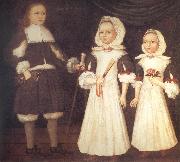 unknow artist THe Mason Children:David,Joanna,and Abigail oil painting reproduction